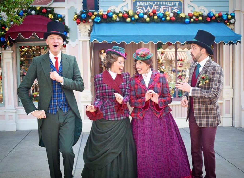 picture of Nathan L. Freeman singing with Main Street Carolers at Hong Kong Disneyland